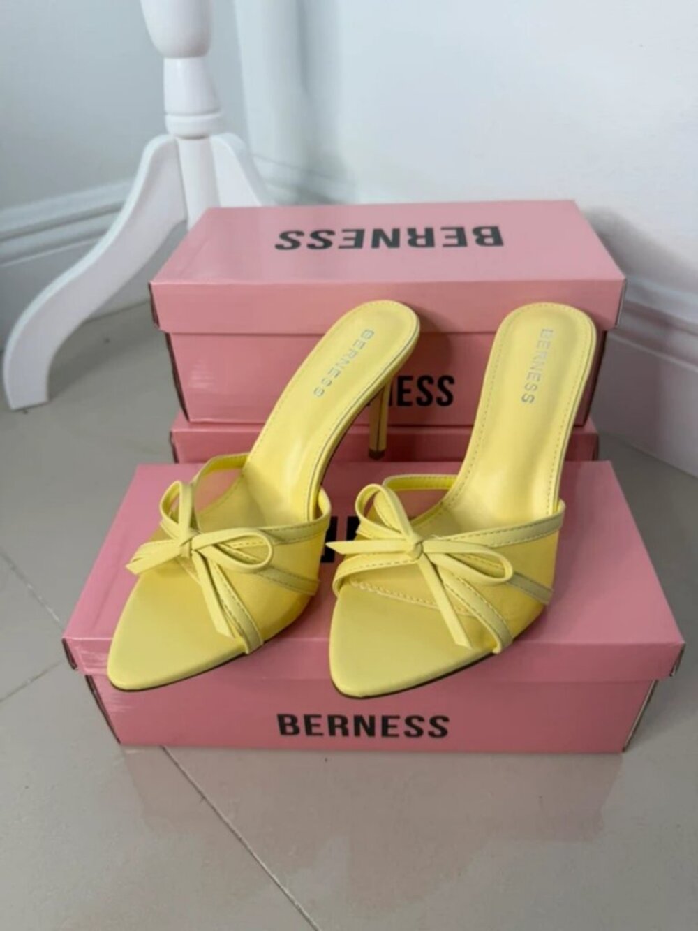 Berness yellow heels